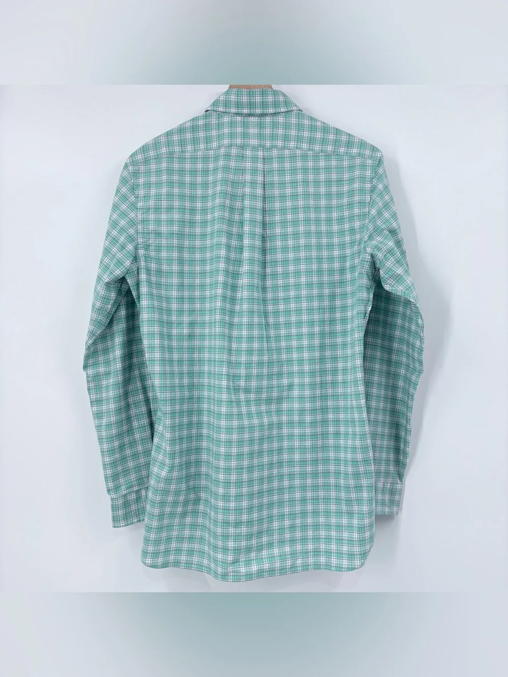 Polo Ralph Lauren Men’s Green White Long Sleeve Plaid Button Down Shirt